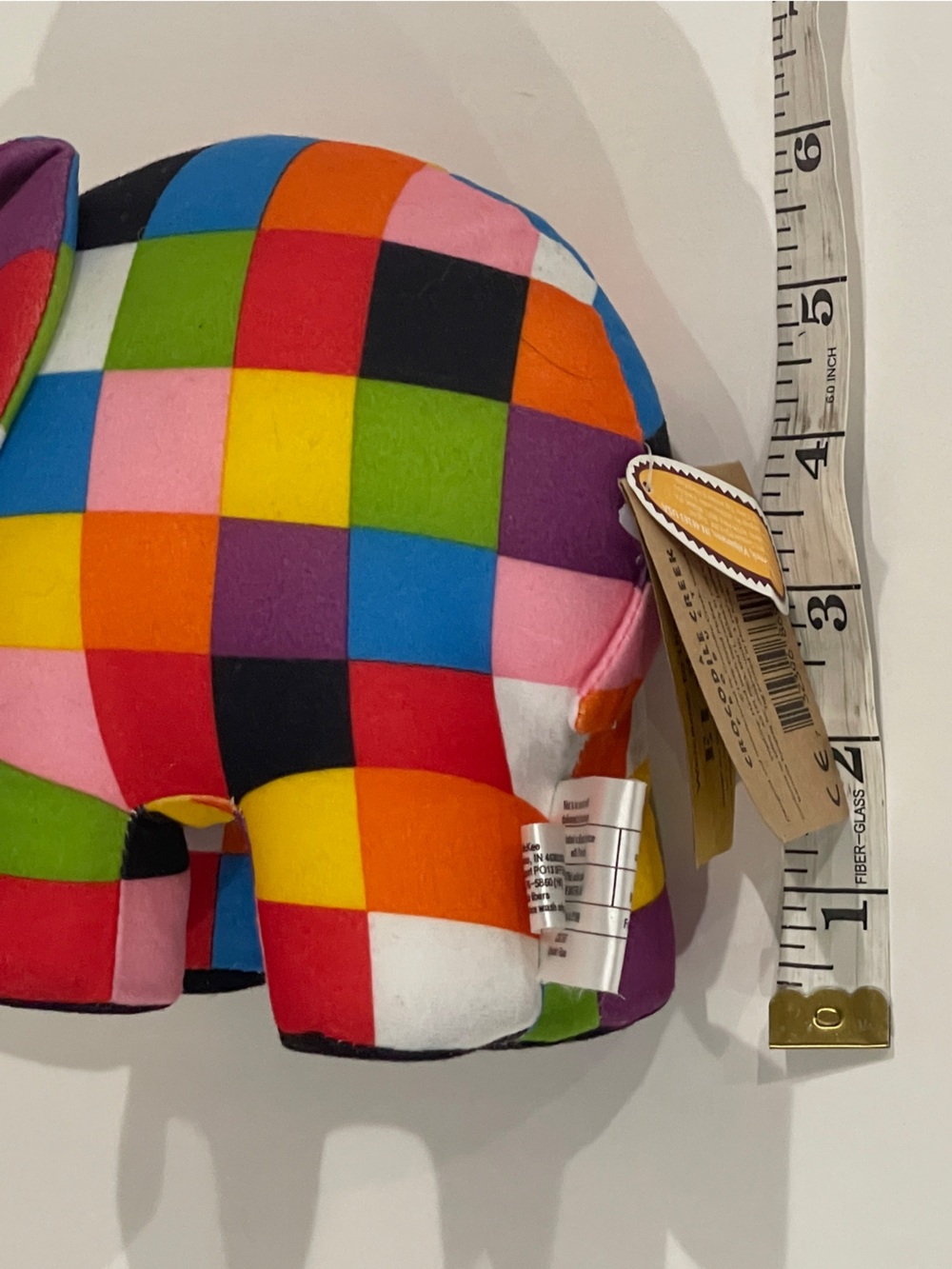 Elmer the Patchwork Elephant Plush Toy 1996 David McKee Tags Attached - Picture 10 of 10